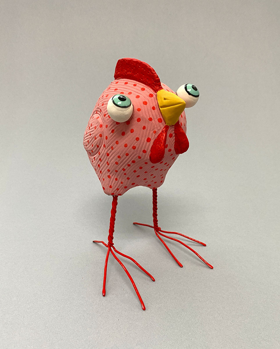 Hen - Orange with Red spots