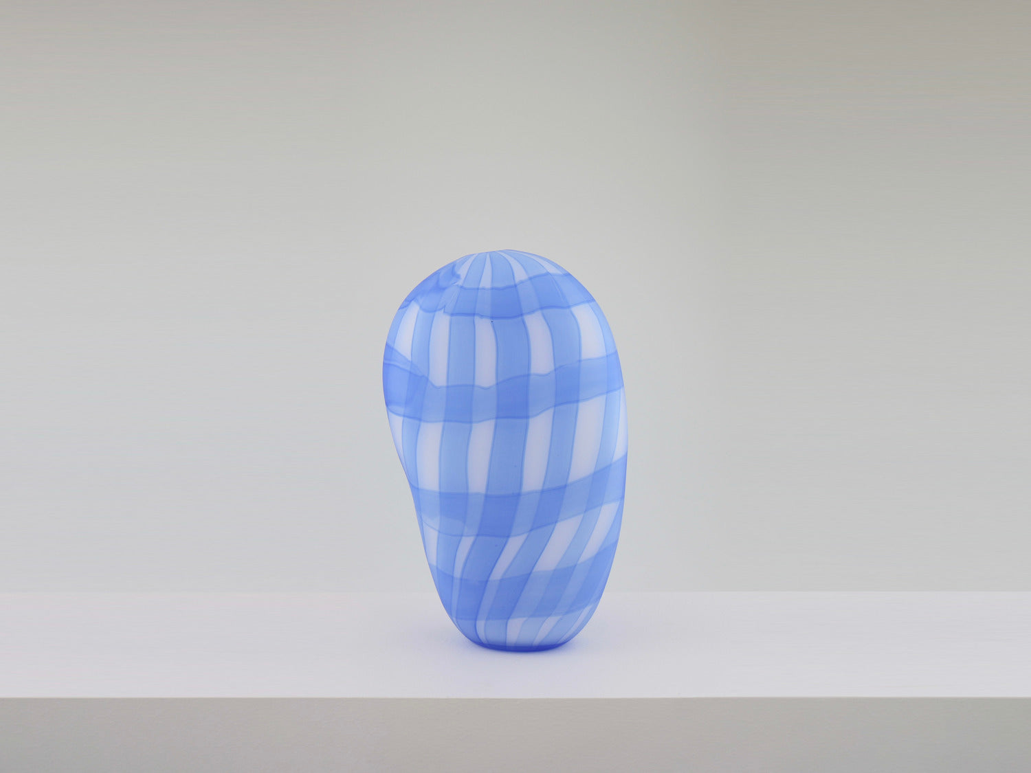 Blue Gingham Vessel 3