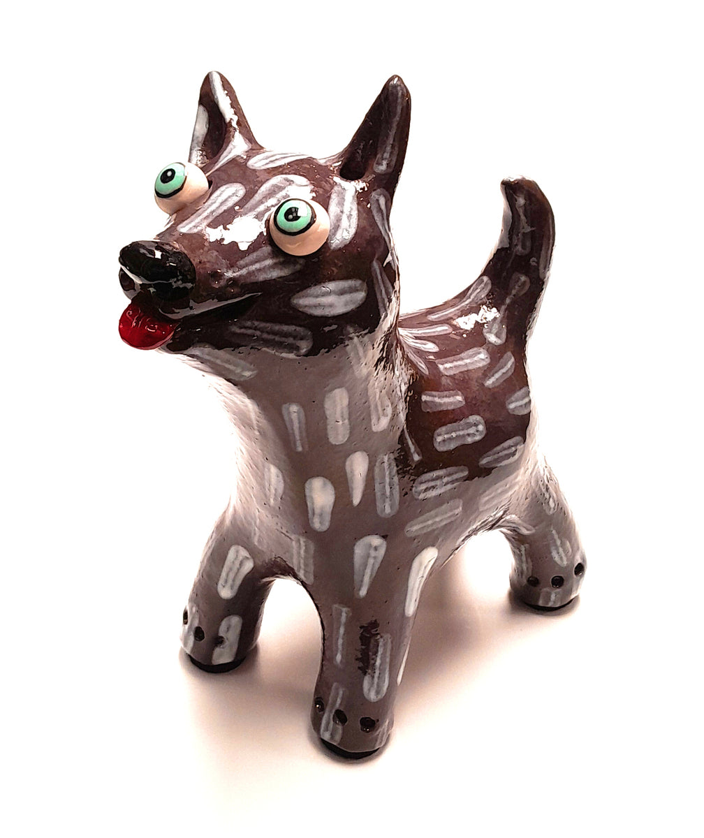 Medium Dog - Brown with Rain Pattern