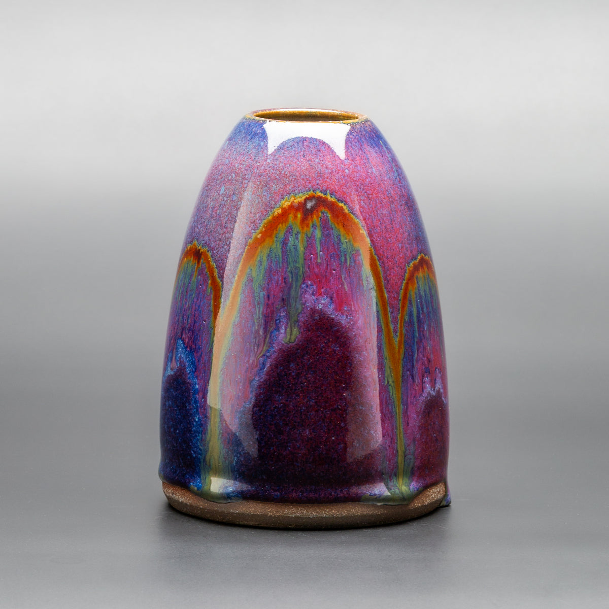 Purple/Rust Arched Vase