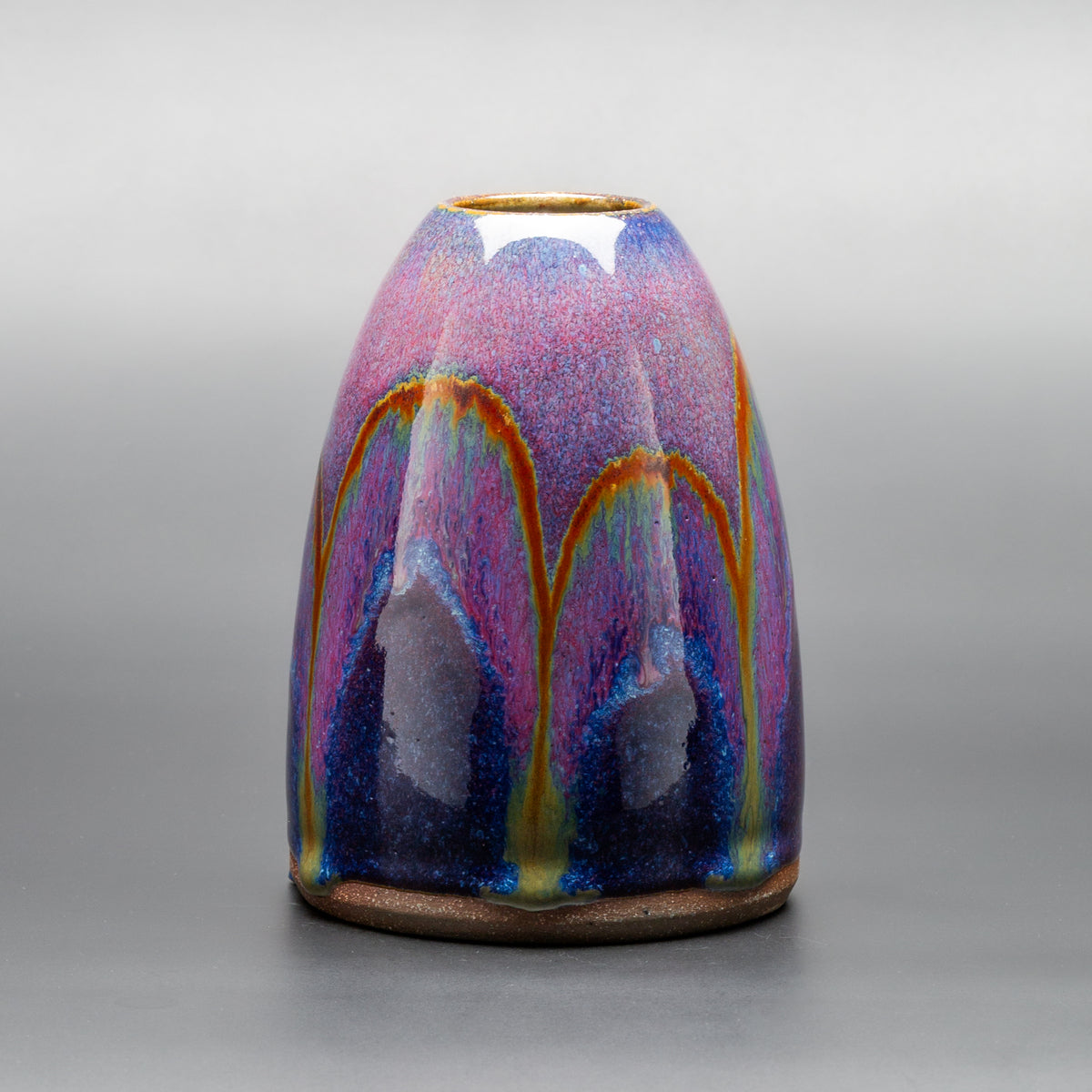 Purple/Rust Arched Vase