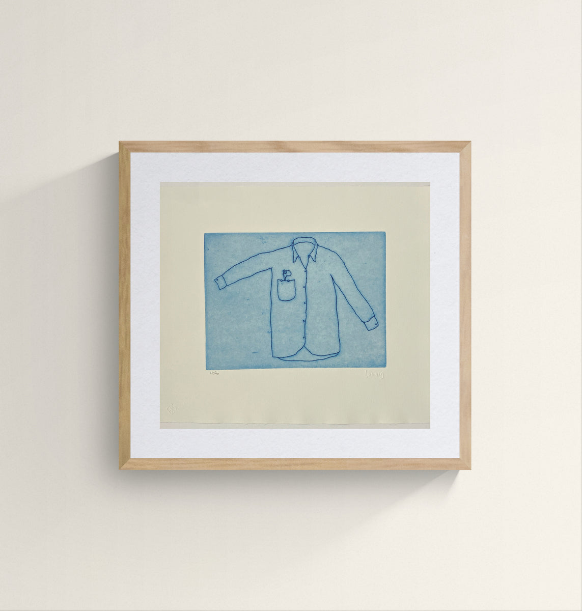 Man in blue shirt