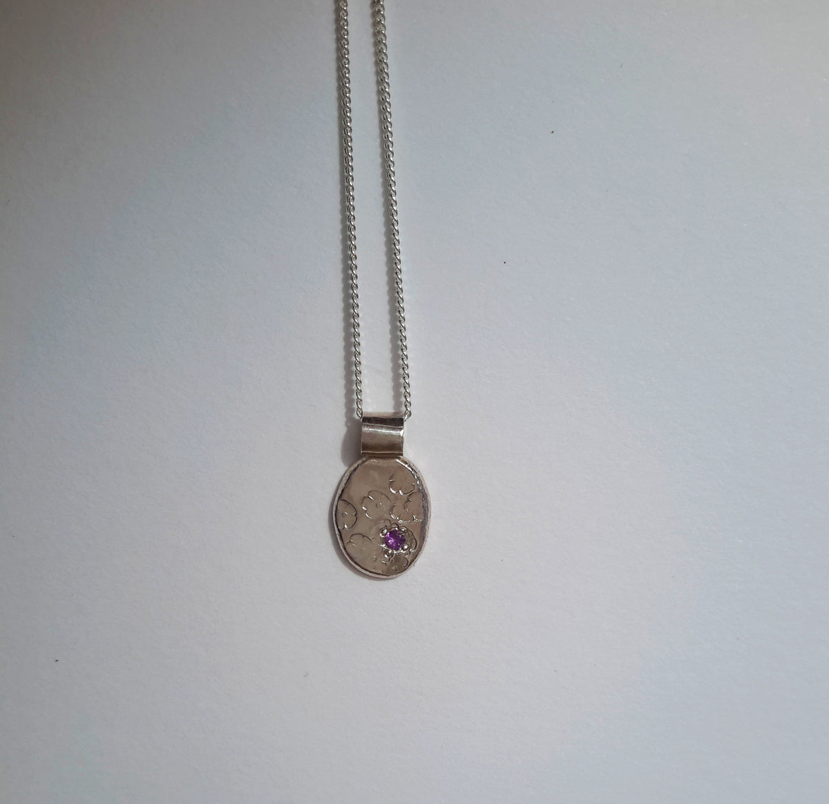 Relic  Blossom Impression Necklace with Amethyst