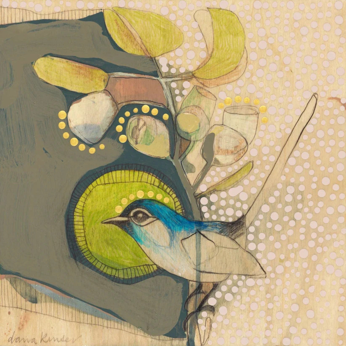 Blue Wren and Gum