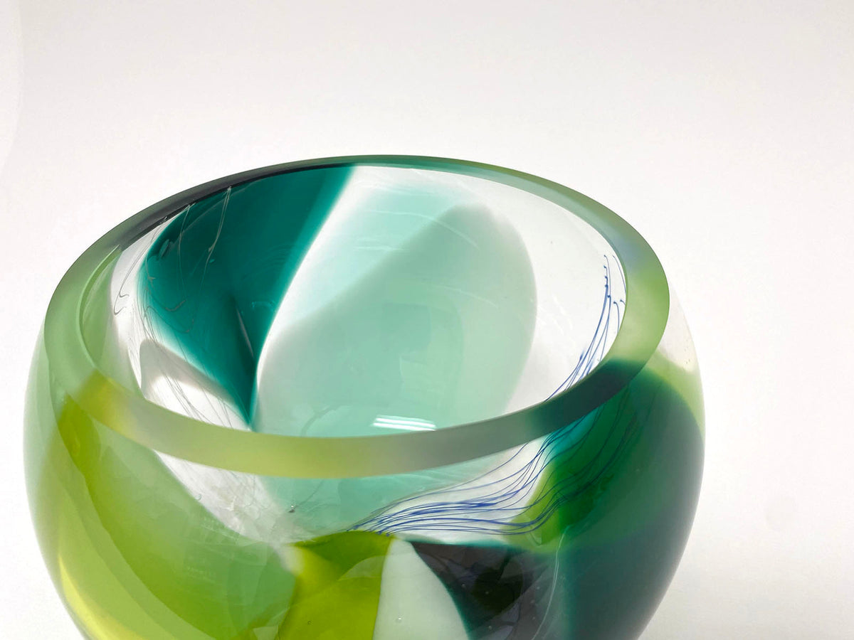 Mixed Colour Large Bowl - Green