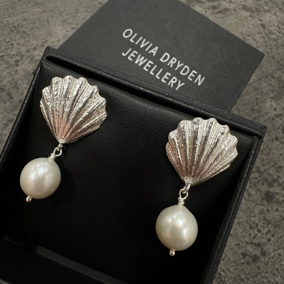 Scallop Shell & Pearl Earrings