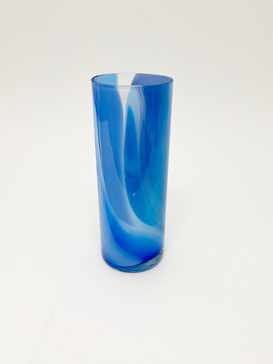 Wide Cylinder Vase - Blue