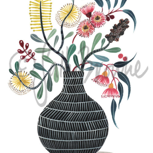 Coastal Banksia and Gum Blossoms in Murray’s Vase