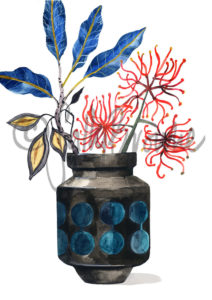 Firewheel in retro Vase