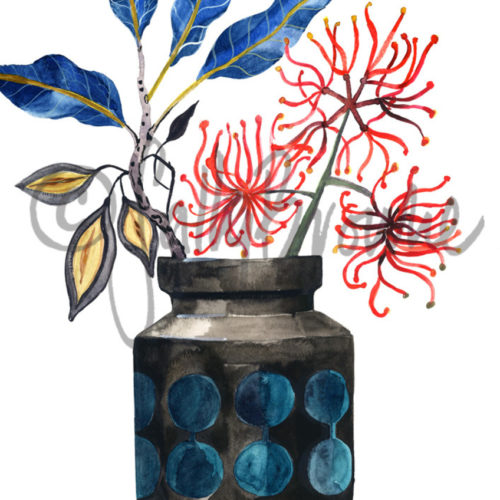 Firewheel in Retro Vase
