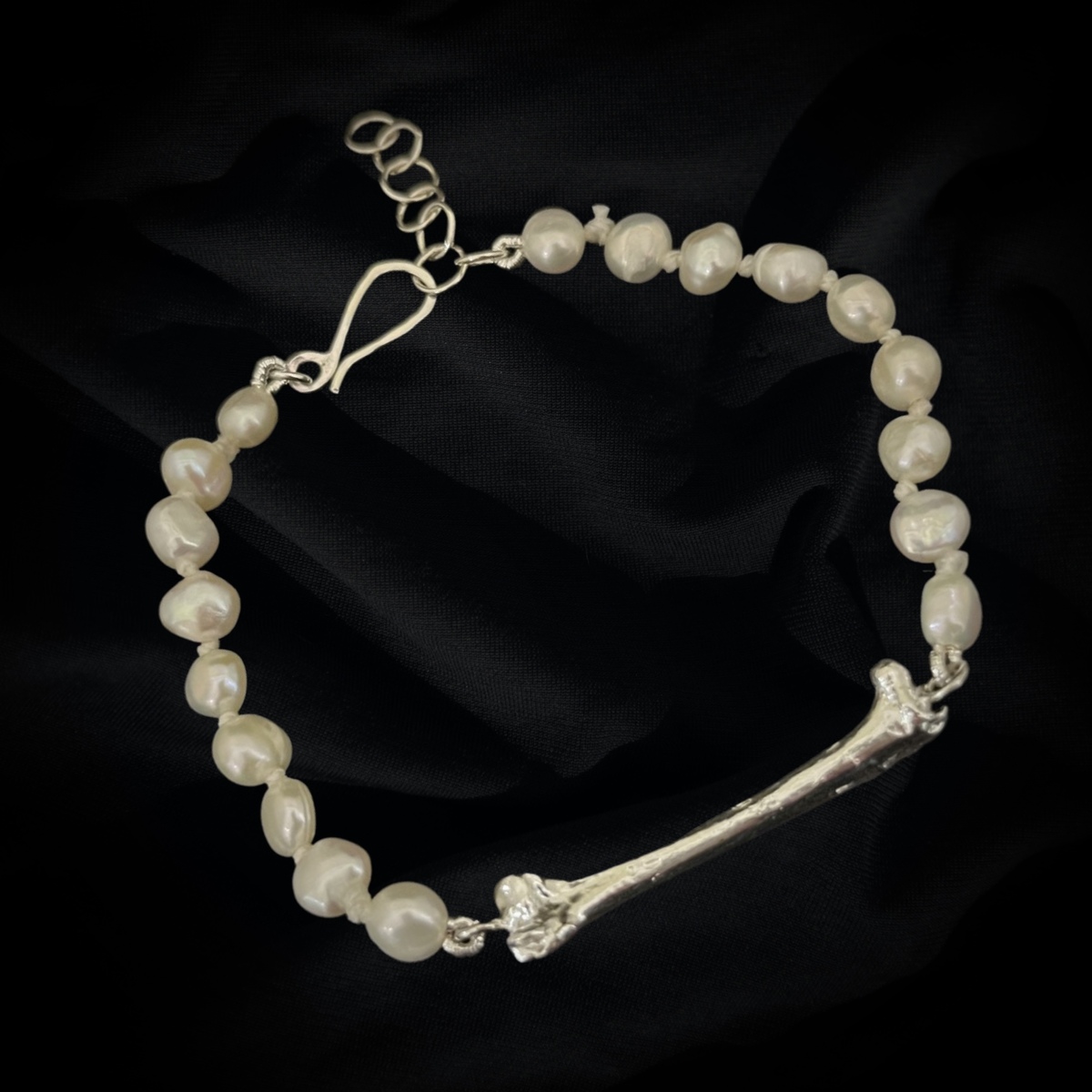 Bone and Pearl Bracelet