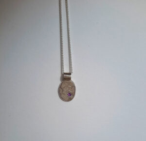 Relic Blossom Impression Necklace with Amethyst