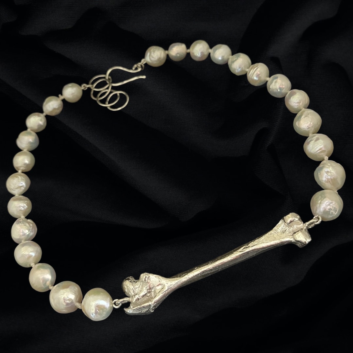 Possum Femur & Pearl Necklace