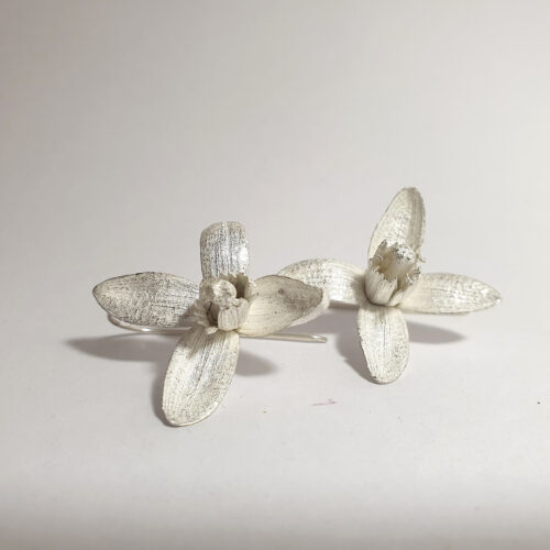 Botanical earrings, citrus flower