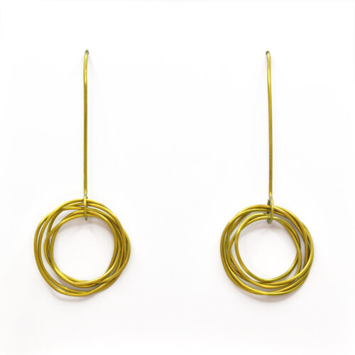 Orbit earrings (small). Gold.