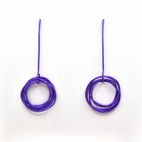 Orbit earrings (small). Purple.