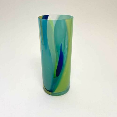 Mixed colour wide cylinder vase – Green