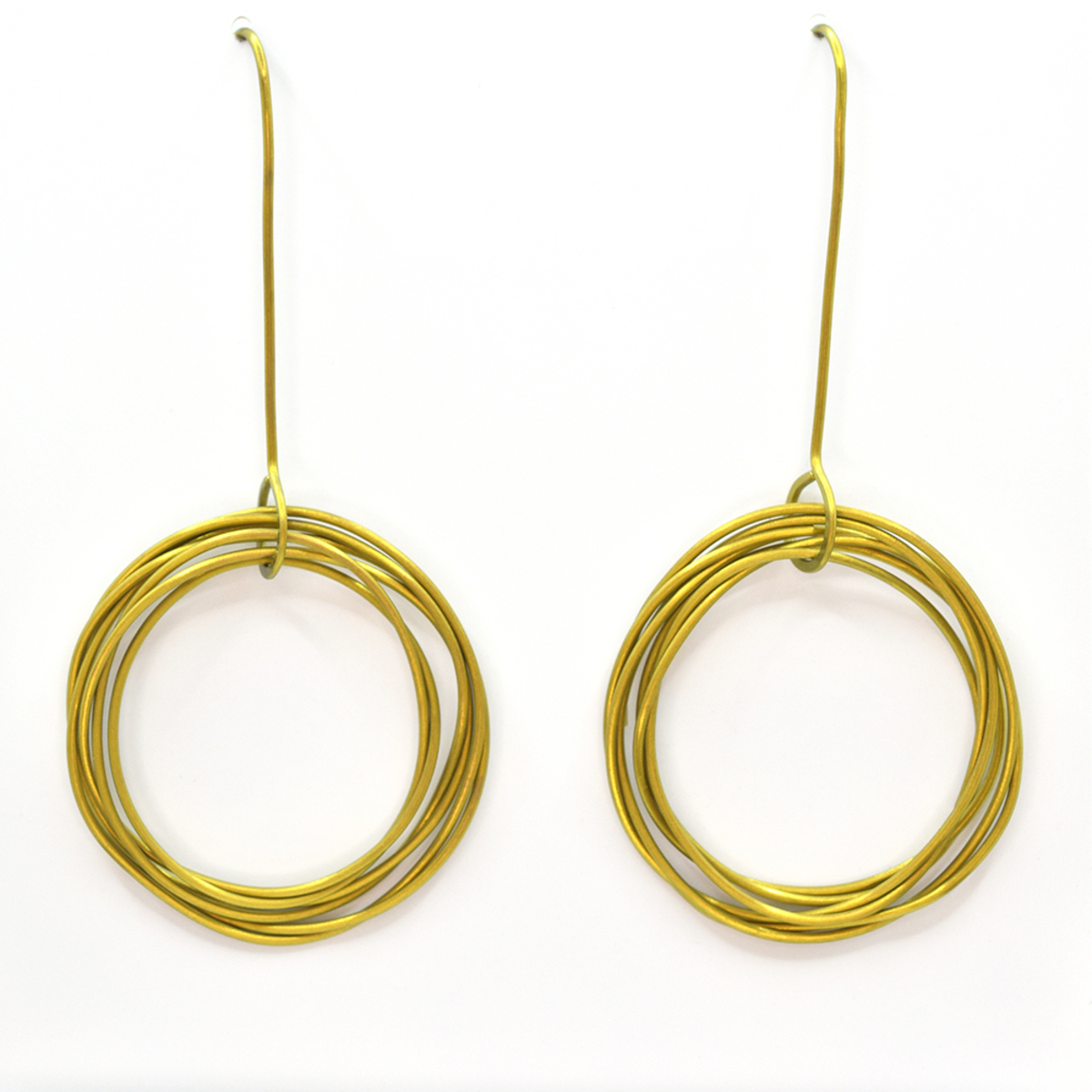 Orbit earrings (large). Gold.