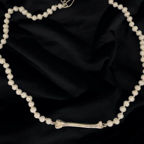 Bone and Pearl Necklace