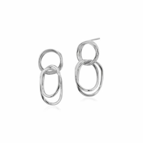 Silver Coiled Dangle Earrings (small)