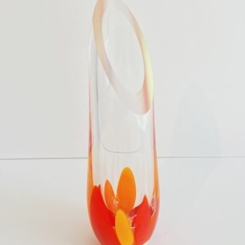 Mixed Colour Posy Vase – Orange/red