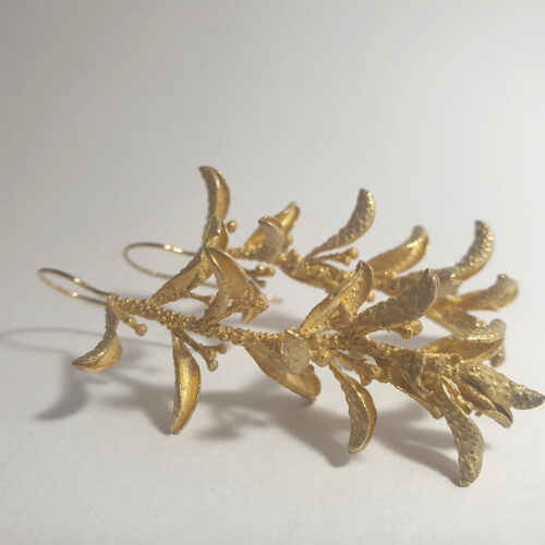 Botanical earrings – eriostemon, gold plated