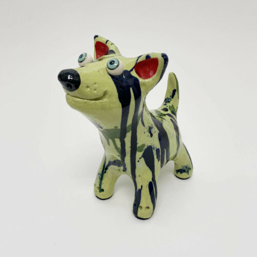 Green Dog with Green Drips- Medium