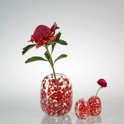 Aussie Front Yard Vases – Large Waratah (red spots)