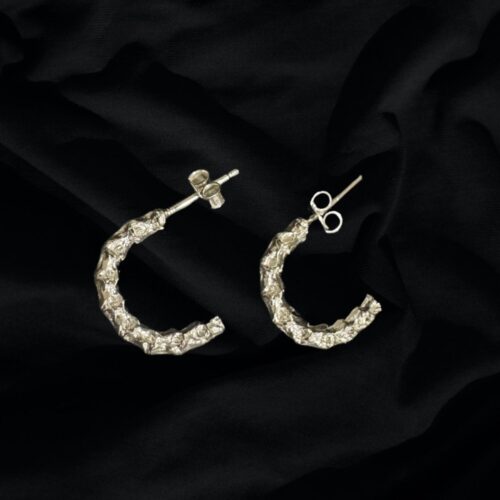 Small Rat Spine Hoop Earrings