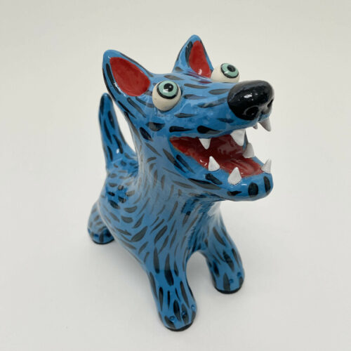 Dark Blue Dog with Black stripes- Medium