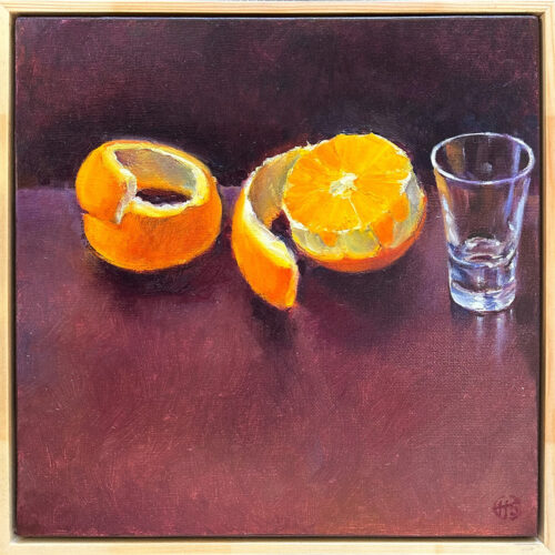 Orange with Shot Glass