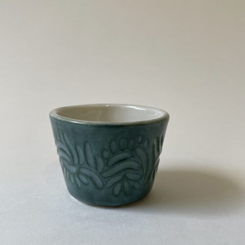 Small Carved Cup – Turquoise