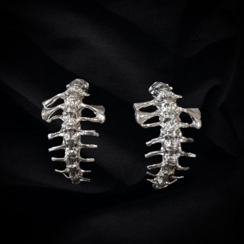 Small Rat Spine Hoop Earrings