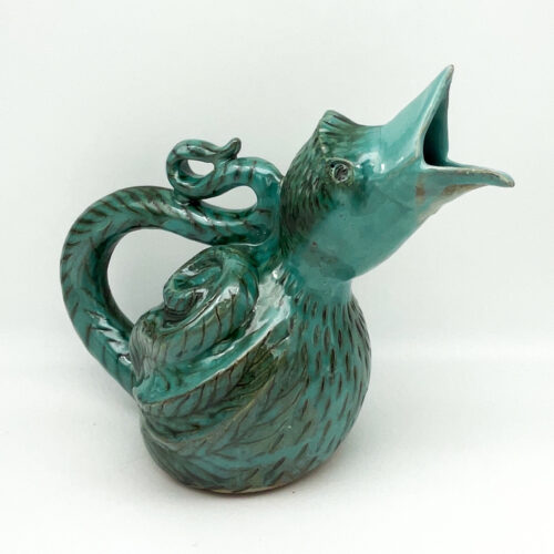 Lyrebird Gluggle Jug – turquoise