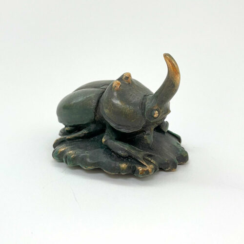 Rhino Beetle with Leaves