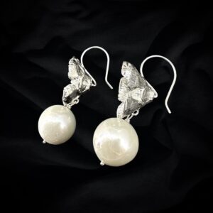 Geraldton Wax with Pearl Drop Earrings