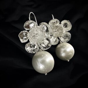 Geraldton Wax with Pearl Drop Earrings