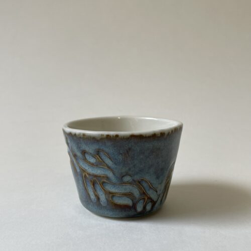 Small Carved Cup – Blue