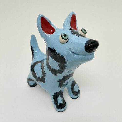 Light Blue Dog with Black Patches- Medium